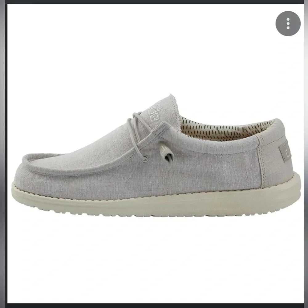 .Hey Dude Wally Chambray Sepia  Lace Up Casual Loafers Shoes Men's 11